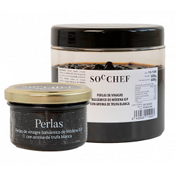 PERLAS VINAGRE BALS. IGP MÓDENA AROMA TRUFA BLANCA TARRO 6/500gr